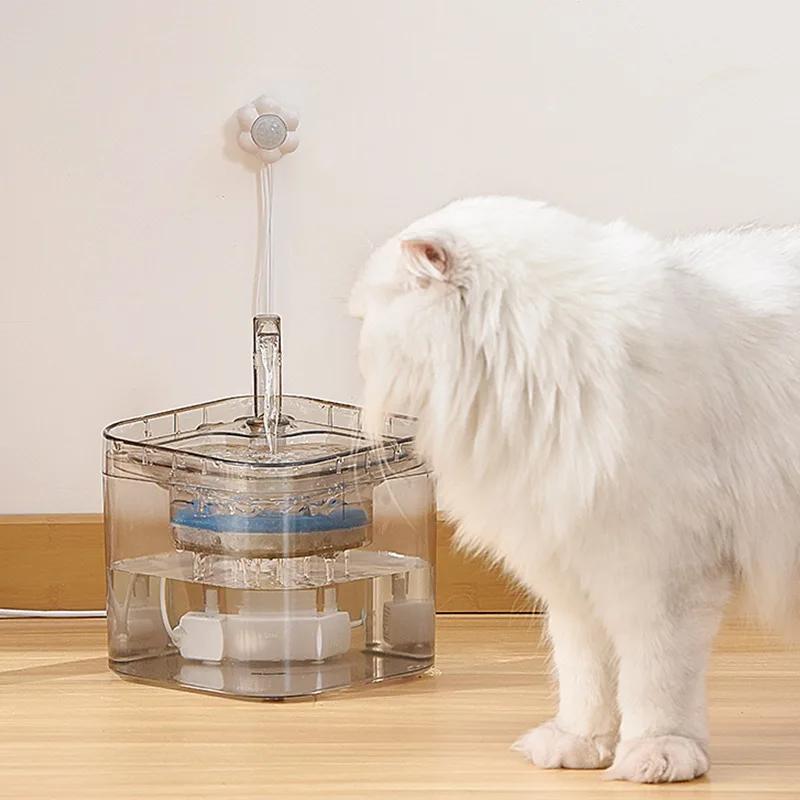 Automatic Home Pet Water Dispenser Motion Sensor Filter Fountain Universal Infrared USB Powered Detector Dog Cat Accessories