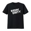 Ridin Dirty Lustiges T-Shirt vintage gewaschen dehnbar Streetwear Vielseitiges Oberteil für den Alltag leicht homme lässig atmungsaktiv