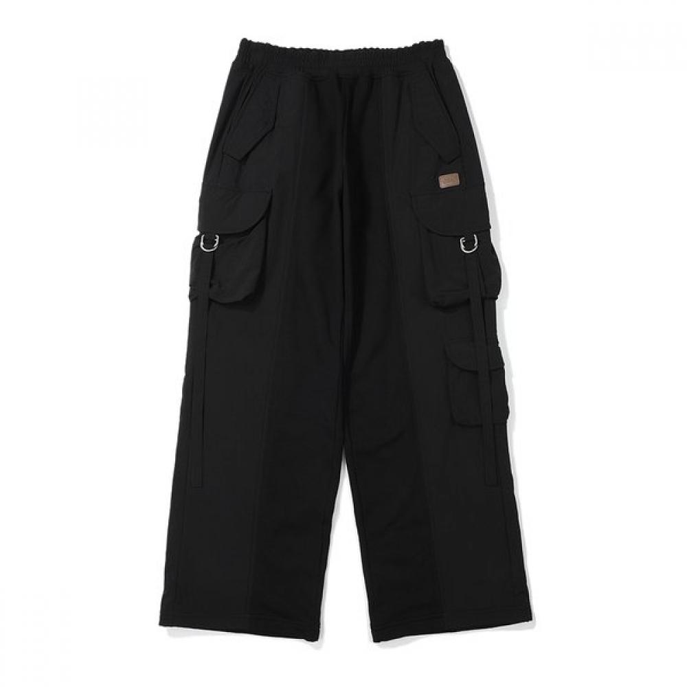 Woven Patch Bijo Cargo Pants Black 065