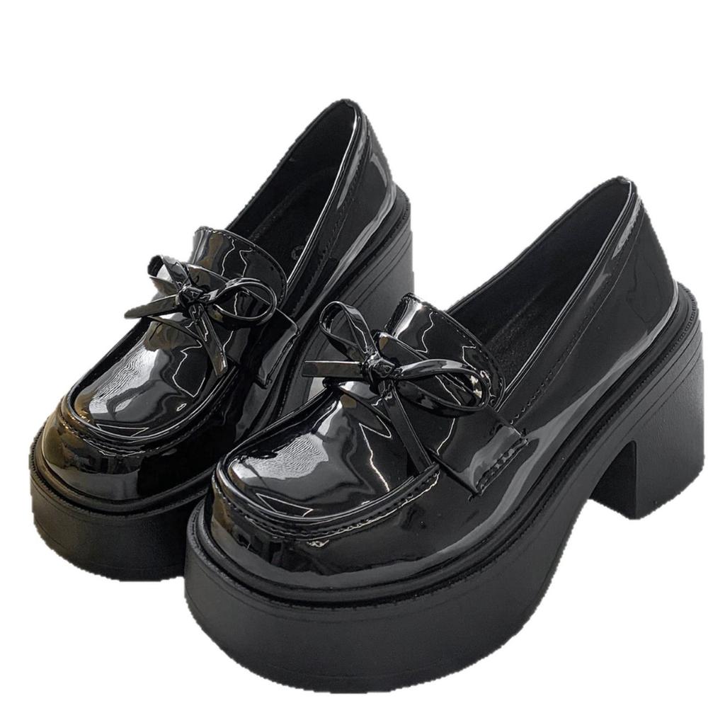 French Heightening Loafers Women's 2025 Autumn New Retro British Versatile Thick-soled Thick-heeled Mary Jane Small Leather Shoes