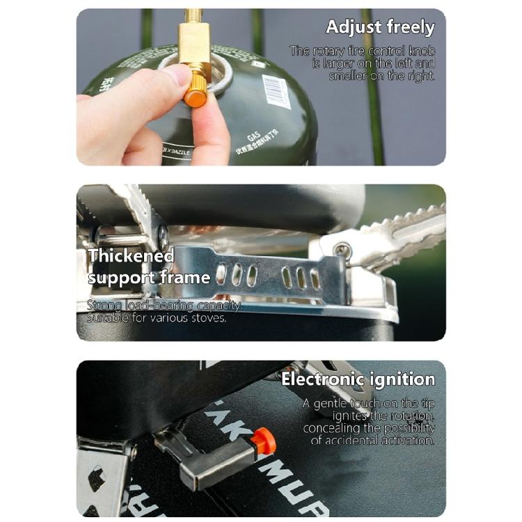 Camp Gas Stove Portables Folding Outdoor Backpacking Stove Tourist Equipment for Cooking Hiking Picnics