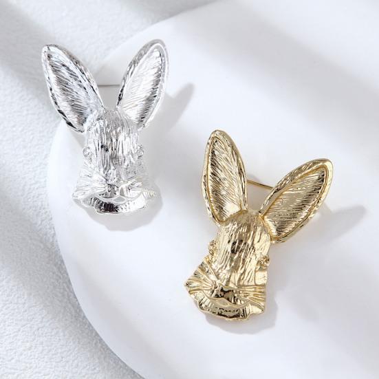 Kaninbrosch Vintage Festlig Tecknad Flerfunktionell Ljus Lyster Dekorativ Gåva Kvinnor Kanin Djur Märke Kostymnål Påskdekoration för Konstnärlig