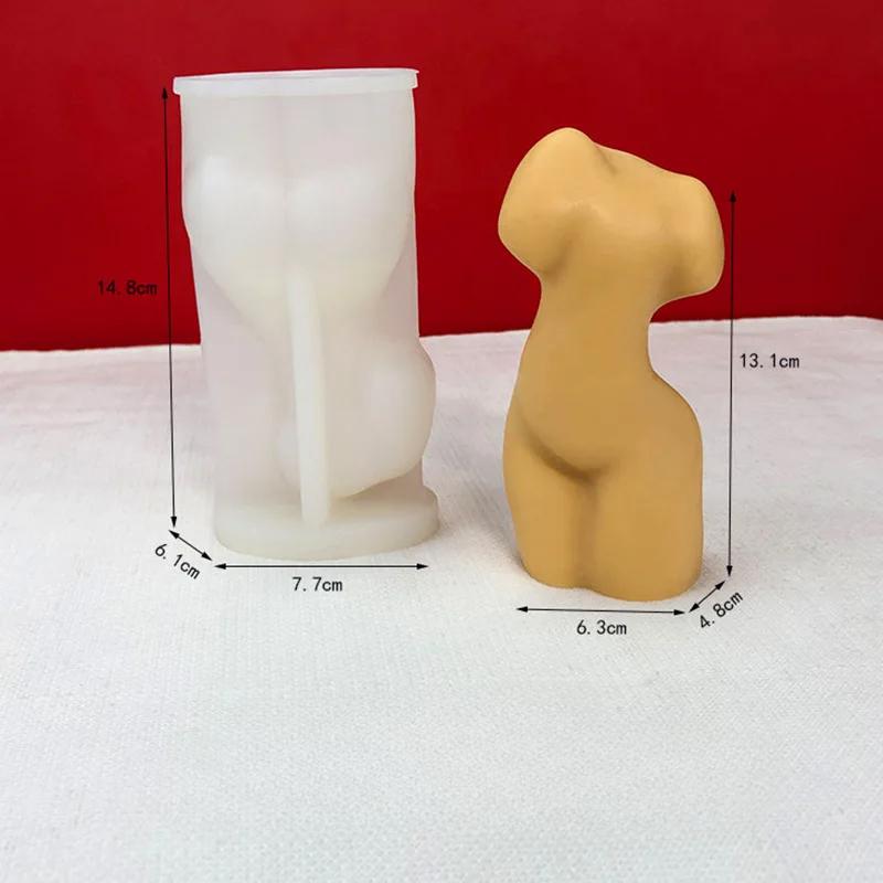DIY Manual Abstract Body Half Woman Silicone Mold Candle Plaster Soap Aromatherapy Mold Art Decoration Candle Making Supplies