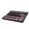 AC 110V Professional 8 Channel Mixing Console Audio Mixer Bluetooth Digital USB MP3 Input 48V Phantom Power Stereo DJ Studio