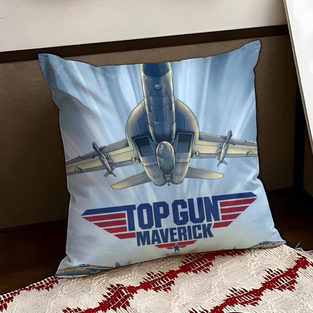Classic Film TTop GunS Cushion Cover Reversible Soft Durable Pillow Cover Home Car MultiScene Use for Daily Comfort