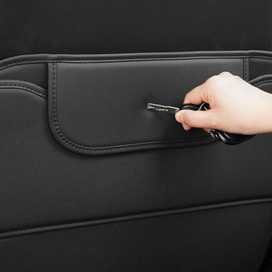 PU Leather Car Anti-kick Pad Auto Seat Back Storage Bag Anti Scratch Protector