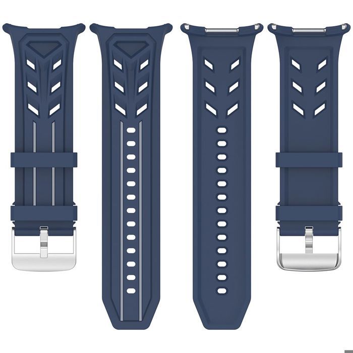 Bracelet pour Samsung Galaxy Watch Ultra 47mm - Boucle Classique Ajustable Silicone Souple - Bleu Marine