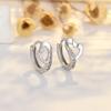 Love Row Diamond Earrings Female Personality Design Sense Tide Earrings Ins Temperament Senior Sense of Ear Jewelry Hypoallergenic Hoops