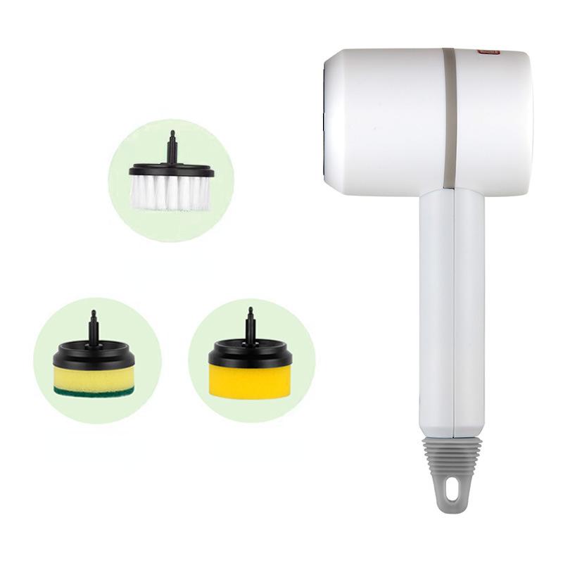 

Электрическая щетка для чистки, многофункциональный домашний USB перезаряжаемый электрический роторный скребок, инструмент для бытовой чистки белый
