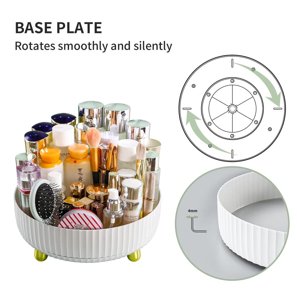 1PCS Cosmetic Perfume Organizer, 360° Rotating Cosmetic Organizer, Large Capacity Cosmetic Organizer for Living Room Bedroom.