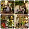 DIY Wooden Dollhouse Kit, Miniature House with LED Lights, Handmade Craft, Interior Decoration, Gift, Collection Model (Forest Wonderland)