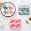 Flodhäst Silikonformar, Bakplåt med 4 Fack och Hjärtdesign för Choklad, Godis, Isbitar, Gelé