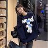 Merino Wool Cartoon Snowman Cozy Sweater - Women's Autumn Winter Round Neck Loose Soft Pullover Top