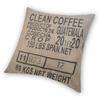 Guatemala Clean Burlap Jute Coffee Sack Pillowcase Polyester Zip Decor Throw Pillow Case Home Cushion Cover 45x45cm 18x18Inch