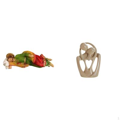 Resin Joseph Jesus Sculpture Sleeping Decorative Desk Display Abstract Couple Figurine