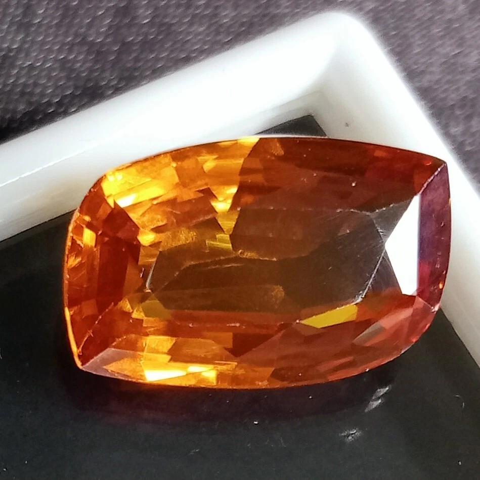 Certified Natural Fancy Painite Mogok Orange Yellow 13-14 Ct Stunning Gemstone