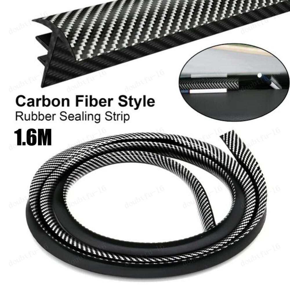 160cm Carbon Fiber Car Dashboard Windshield Gap Rubber Sealing Strip Dustproof