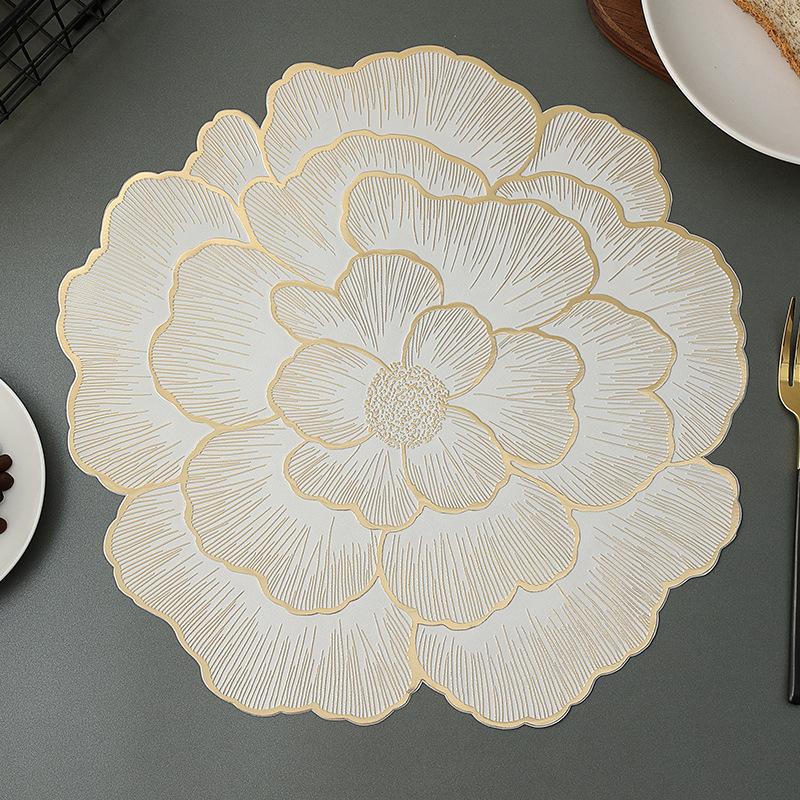 Luxury Flower Placemats Round Place Mat Kitchen Dining Table Wedding Table Decor