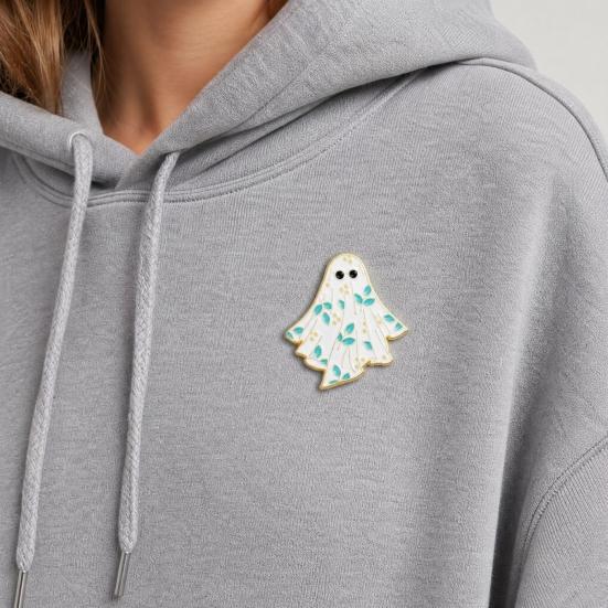 Halloween Ghost Enamel Brooch, Cute Ghost Brooch Pin, Cartoon Ghost Brooch Pin, Funny Little Ghost Brooch, Trendy Accessories for Bag Jacket Backpack