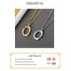 Silver Elegant round gold color Geometric Pendant Necklace Fine Jewelry For Women Wedding Party Bijoux