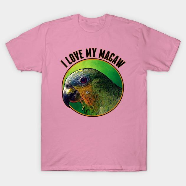 Dámské tričko Miluji svého papouška ara Harajuku potisk Kawaii tričko Léto Krátký rukáv Dámské tričko Top