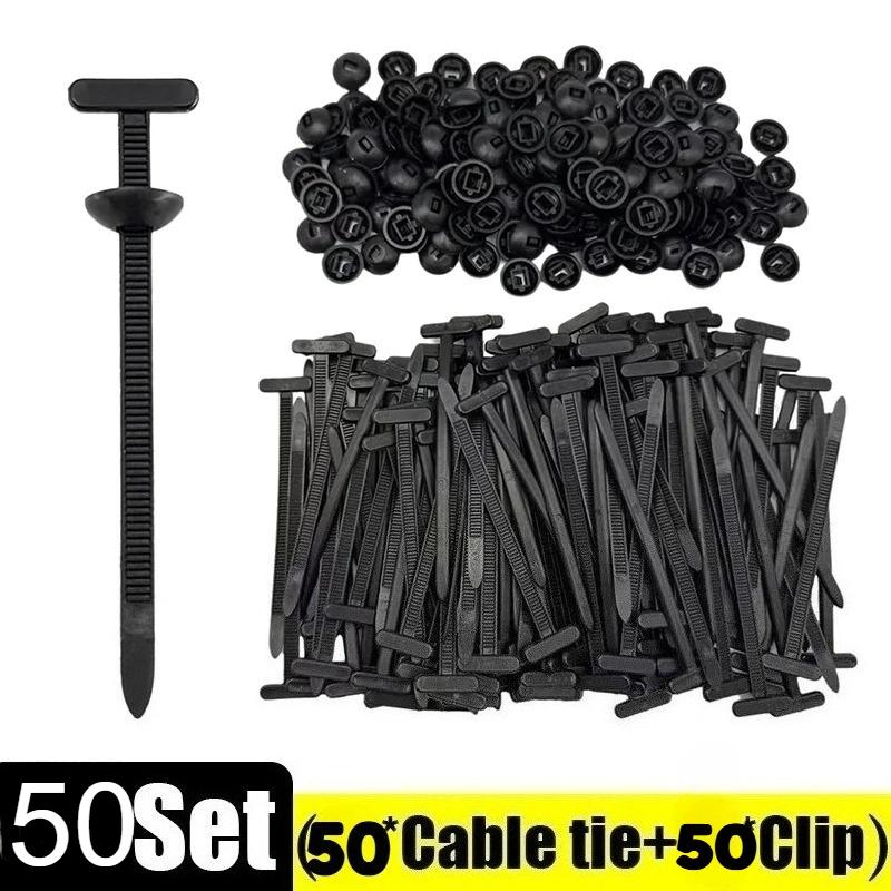 Selbstverriegelnde Nylon Universal-Kabelbinder-Schnalle Strapazierfähige Kabelbinder mit Stift & Knopf Befestigungsgurt für Auto-Tagesreparaturen