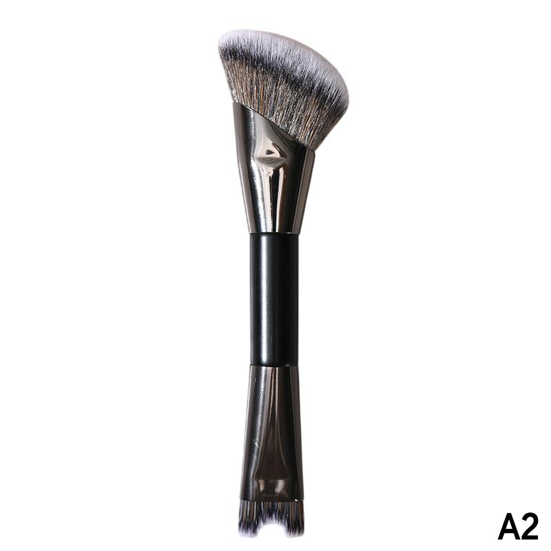 2 In 1 Double Ended U-Shaped Contour Brush Nose Shadow Powder Brush Contour Highlight Brush Multifunctional Face Makeup Brushes