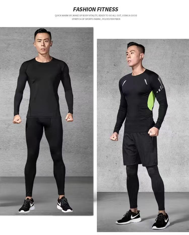 Men's Thermal Fleece Base Layer Set - Winter Velvet Running Sportswear