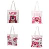 Bag Tote Canvas Large Capacity Casual With Lotso And Letter Print For Daily Use