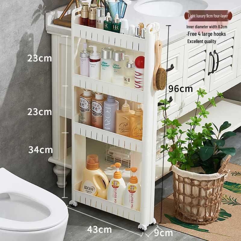 Ultra-Slim Gap Storage Rack for Kitchen, Bathroom, Fridge, Wall Corner, Bedside, and Living Room.