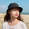 Wide Brim Round Dome Sunscreen Bucket Hat Unisex Summer Solid Color Fisherman Hat Fashion Accessories