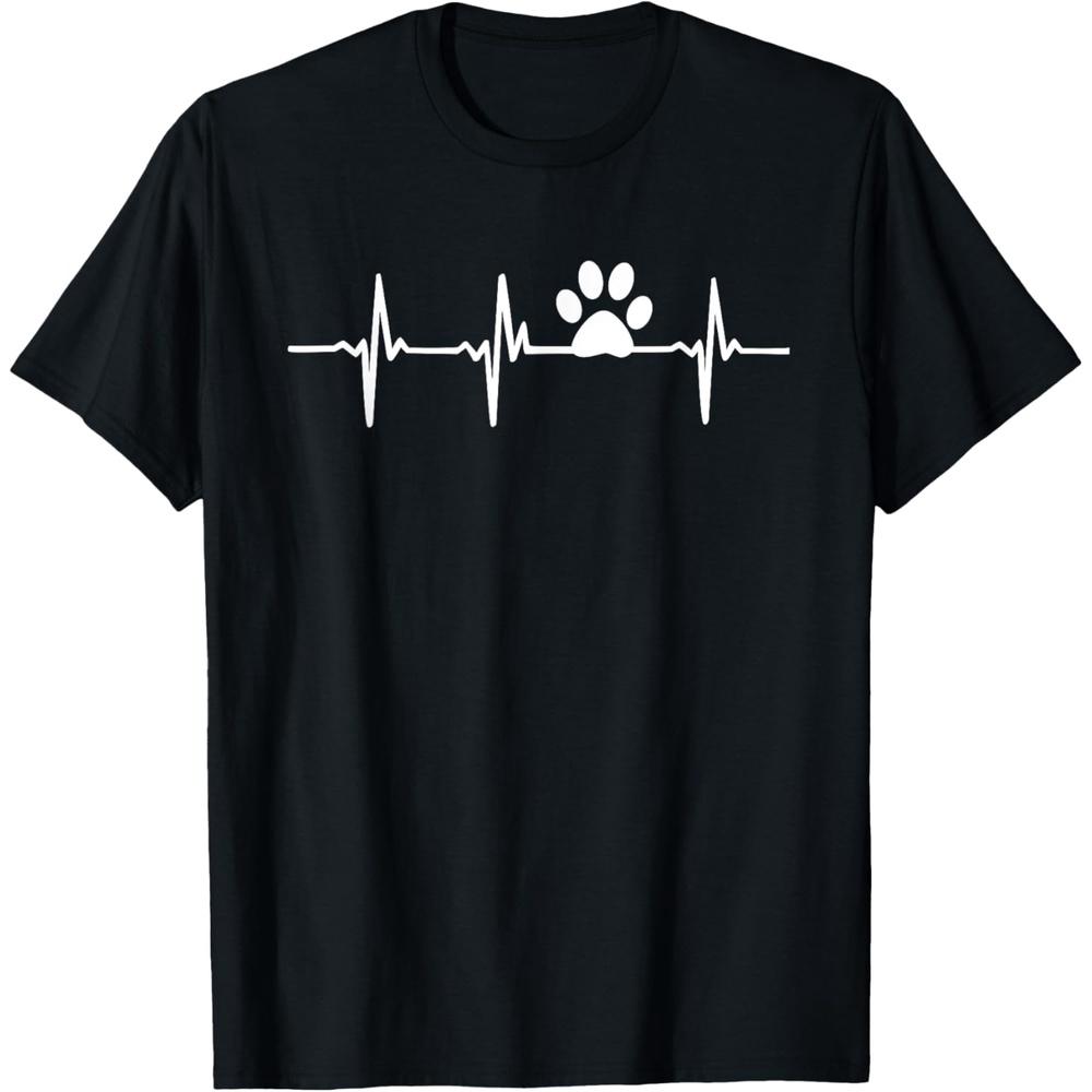 Paw Print Heartbeat Veterinarian Vet Tech T Shirt T Shirt XL чёрный