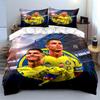 "Yellow Soccer Star Set" Bedding set (1 duvet cover, 2 pillowcases, duvet not included)