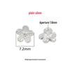 S999 Sterling Silver Flower Pendant with Gold Clasp for DIY Crystal Bracelet/Necklace Beading