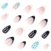 Polka Dot Almond False Nail Tips - European and American Style