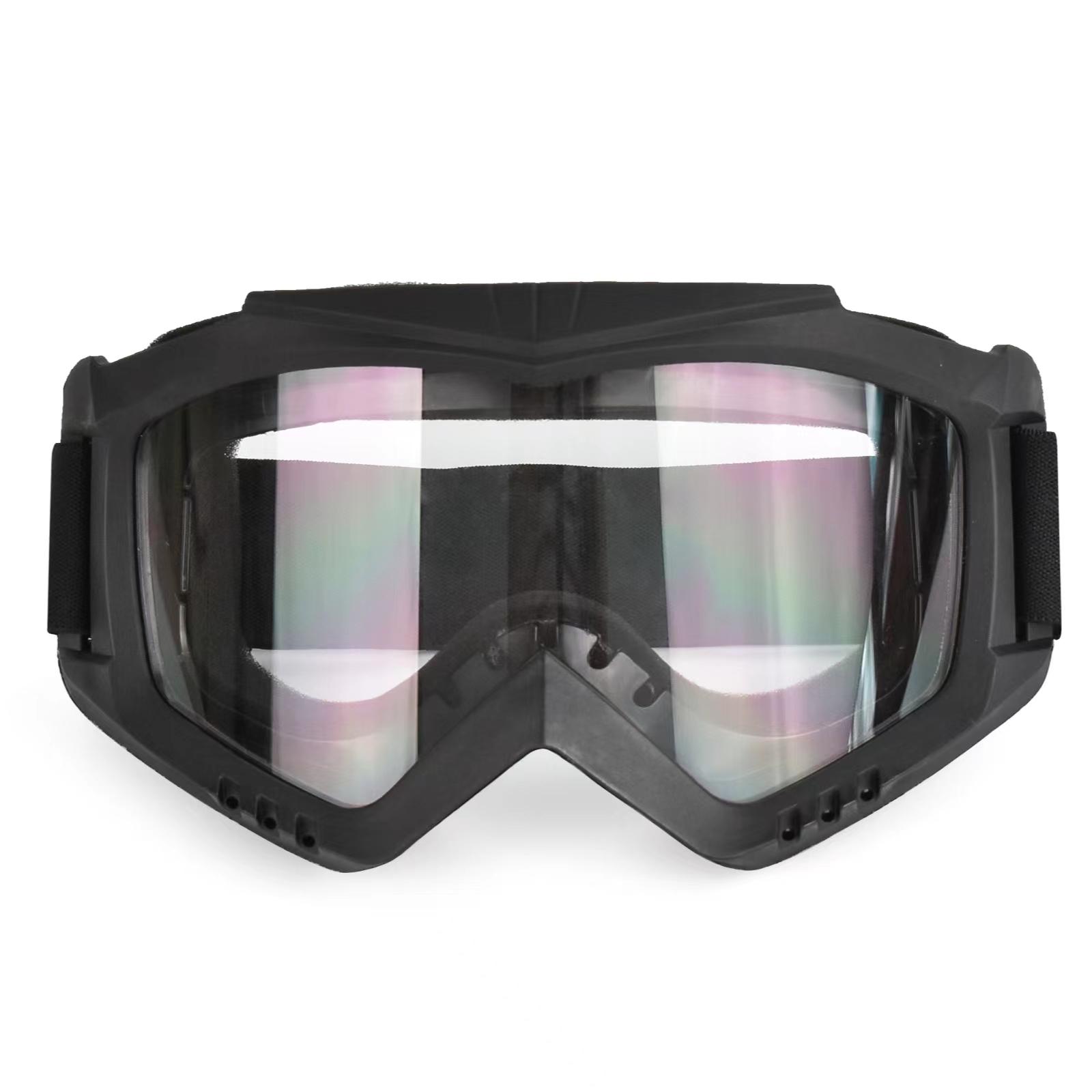 Black Retro Color-changing Tactical Goggles Custom Cycling Motocross Moto Goggles Anti-uv Windproof Sports Glasses