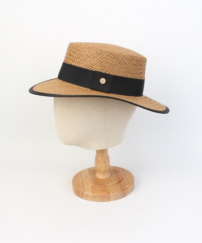 Yunibeosyeolkemiseuteuli Edge Taping Brown Long Panama Hat Panama Hat