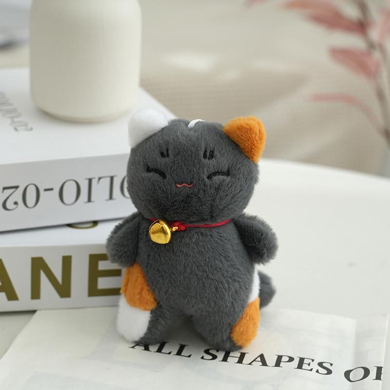 Adorable Plush Cat Keychain With Bell Cute Japanese Style Bag Charm Soft Toy