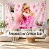 Arazzo da Parete con Nome Personalizzato, Arazzo Decorativo per Sfondo Sabrina Carpenter per Dormitorio Casa