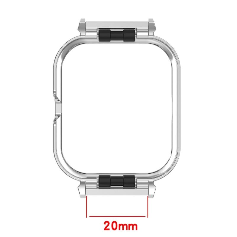 Smartwatch Cover Metal Case for IQOO Watch Scratchproof Housing 20mm Belt Connector Protector Case Frame Bumper Shell