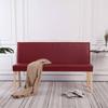 Bench 139.5 cm Burgundy Artificial Leather