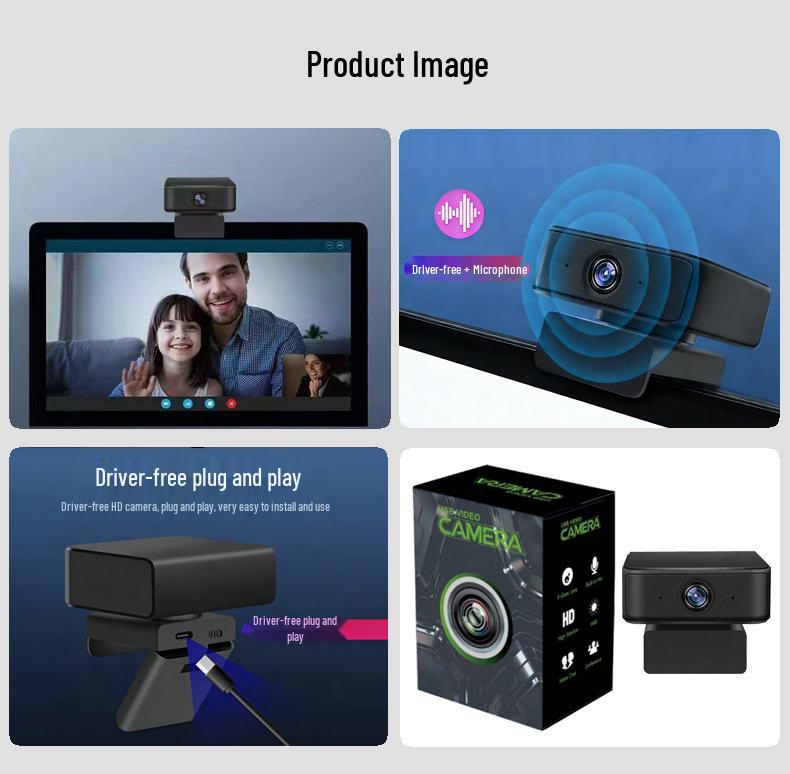 

AI Smart Camera with Humanoid Tracking for Video Conferencing and Live Streaming with Microphone
