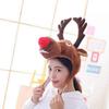 Cute Elk Deer Hat Elk Design Headgear Hat Plush Toy Stuffed Toy Photography Prop Headgear Hat Festival Party Photo Props