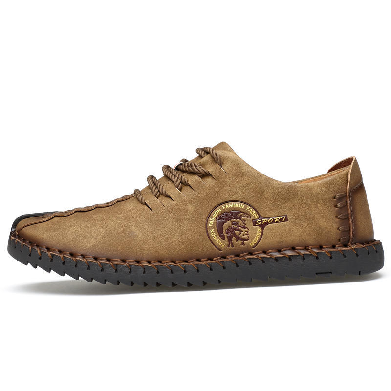 Herren PU Große Größe 38-47 Handgemachte Freizeitschuhe Modische Mokassins mit weicher Sohle