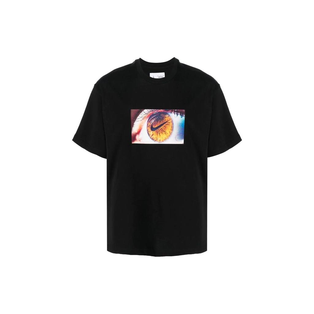 Nike T Shirts Men's Black Crew Neck Moderate Straight Fit DX5831-010
