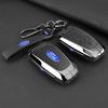 Leather Car Smart Key Case Cover Alloy Protect Shell For Ford F150 Explorer Edge Escape Mondeo Mustang Auto Accessories Sticker