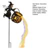 Landscape Decor for Windowsill Halloween Witch Garden Stake Light Outdoor Decoration, 33.5 Inch Waterfall-Style Metal Lighting Lawn Cauldron Ornament,