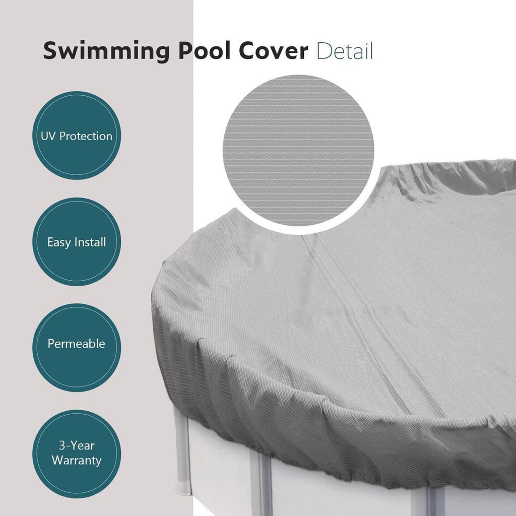 Copertura per Piscina per Cani Copertura Rotonda per Piscina Resistente all'Usura Tessuto Oxford Manicotto Protettivo per Bambini e Animali Domestici Vasche da Bagno