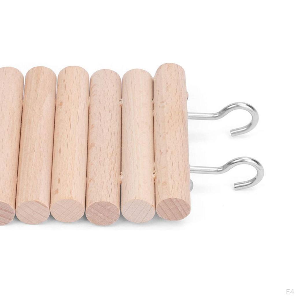 2 In 1 Wooden Ladder Flexible Natural Climbing Accessories for Hamster Chewing Mice