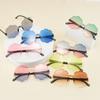 Non-polarized Fashion Rimless Irregular Edge Trimming Cute Flower Cartoon Sunglasses Men Women Outdoors Party Sunscreen Eyeglasses